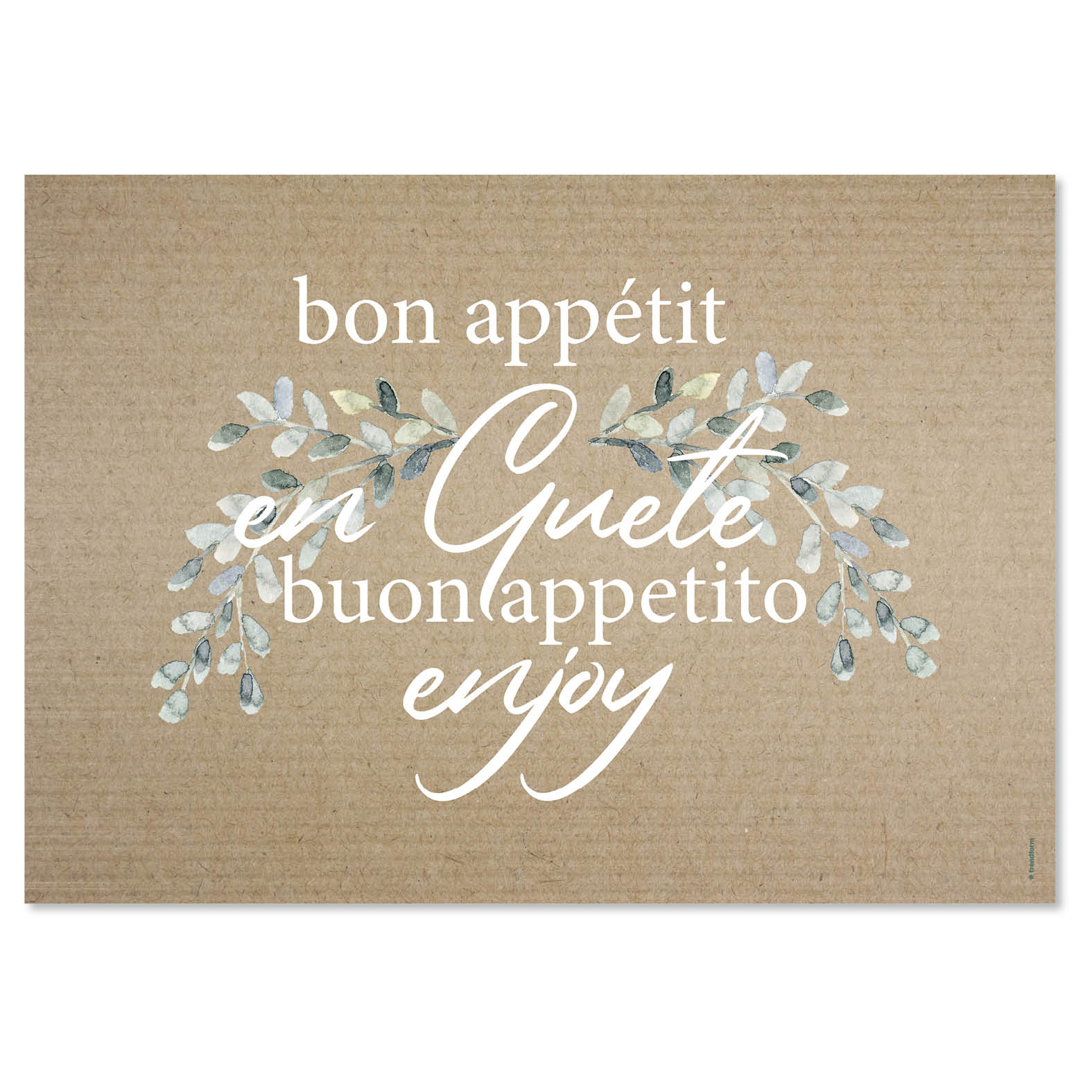 Papiertischset PLEASURE 4 Sujets à 12 Blatt