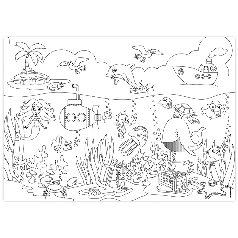 Papiertischset KIDS FUN - COLOR ME! 4 Sujets à 12 Blatt
