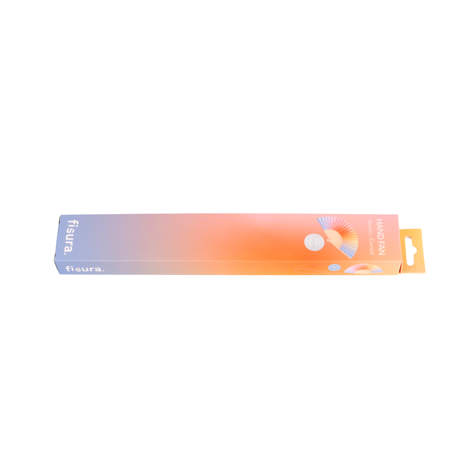 Handfächer BLUE & ORANGE GRADIENT 