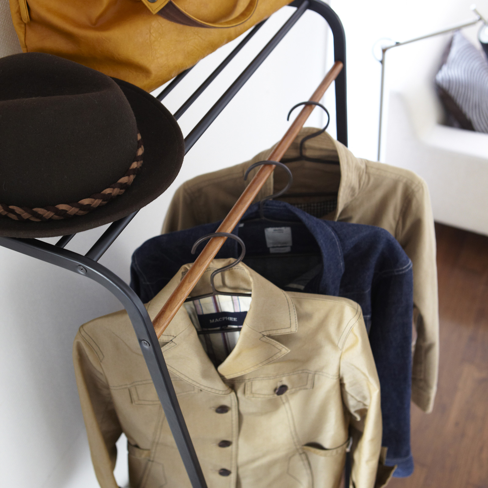 Garderobe mit Regal TOWER schwarz 