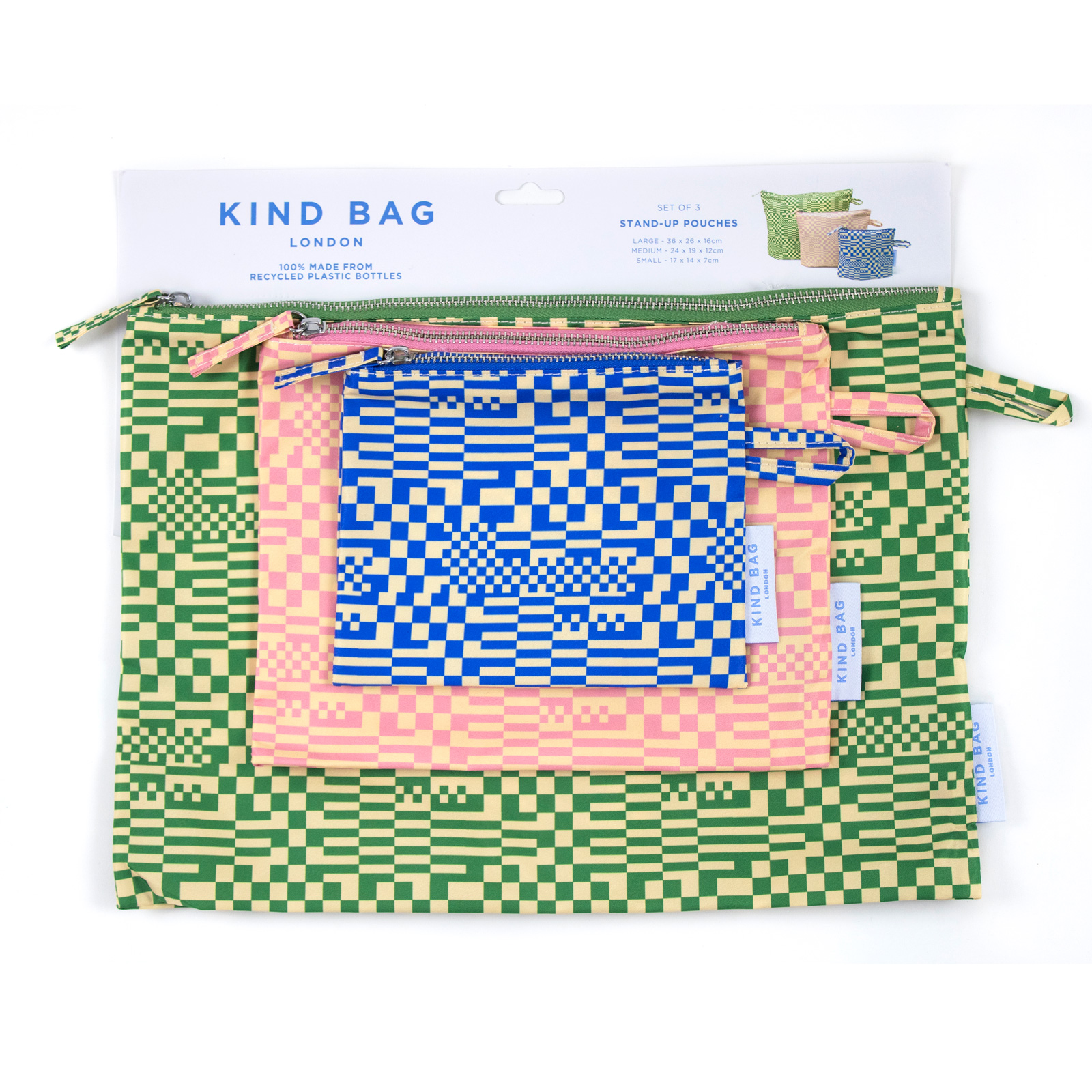Pouches 3-Pack Trippy Checkerb. 