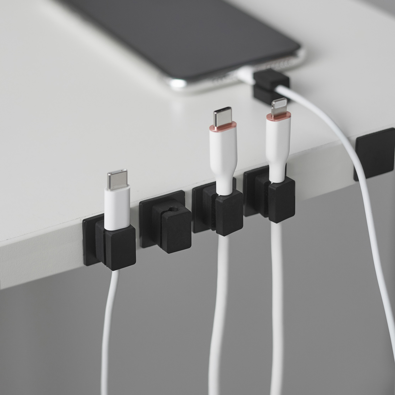 Magnetische Kabelhalter mit Basis (5er-Set) SMART schwarz 