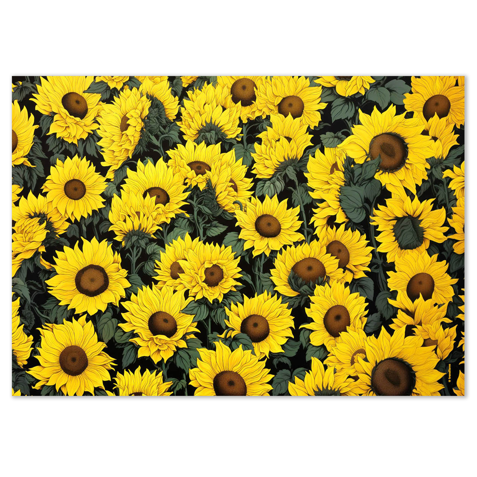 Papiertischset SUNFLOWERS 4 Sujets à 12 Blatt