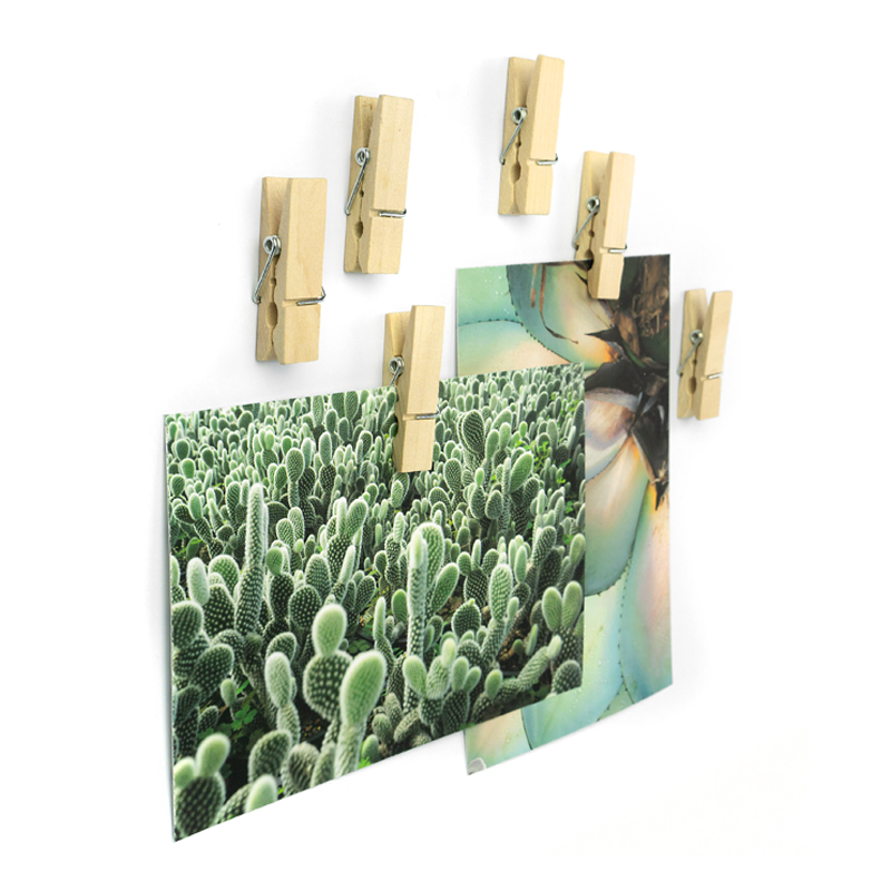 Magnete WOODY KLIP 6er Set holzfarben 