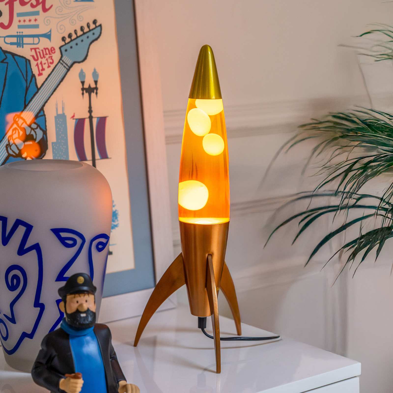 Lava Lamp ROCKET orange gradient 