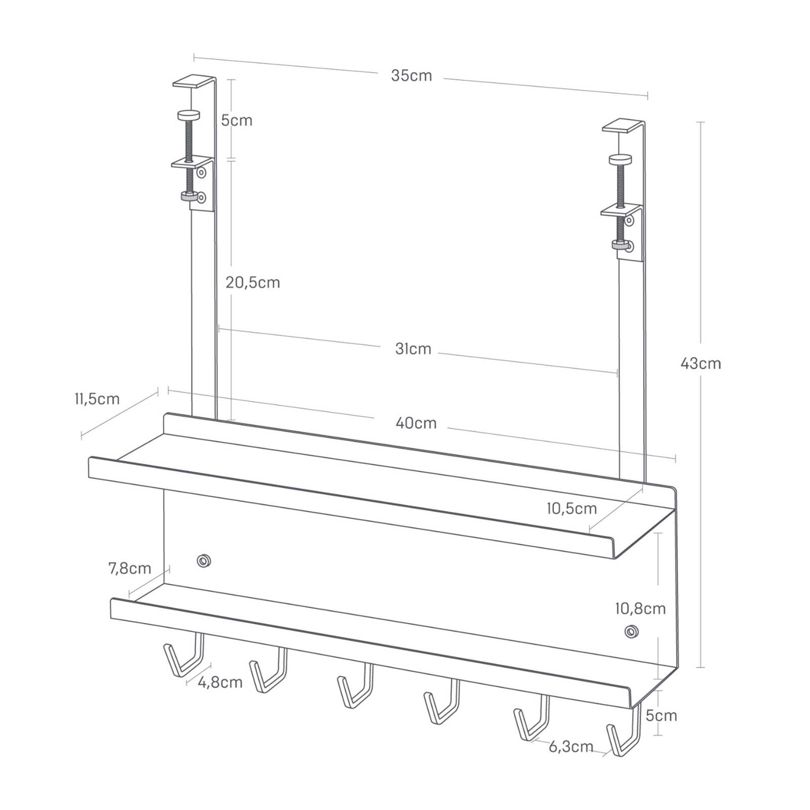 Untertisch-Kabel-/Router-Organizer SMART  weiss