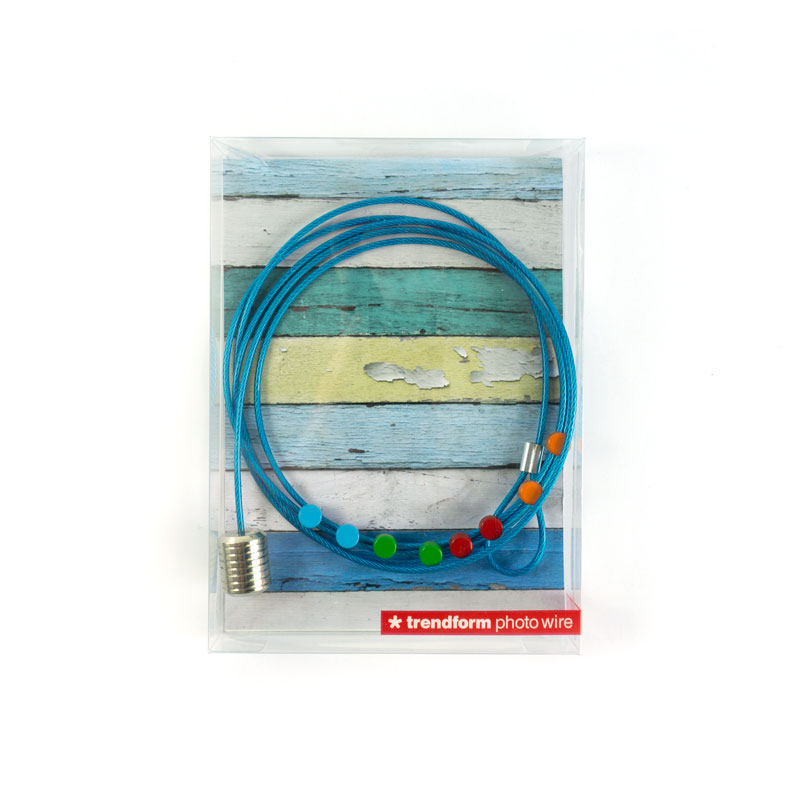 Fotoleine STEELY BLUE 8 Magnete / 150 cm