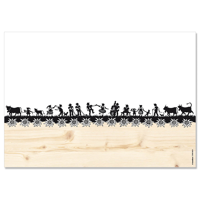 Papiertischset SWISS TRADITION 7 4 Sujets à 12 Blatt