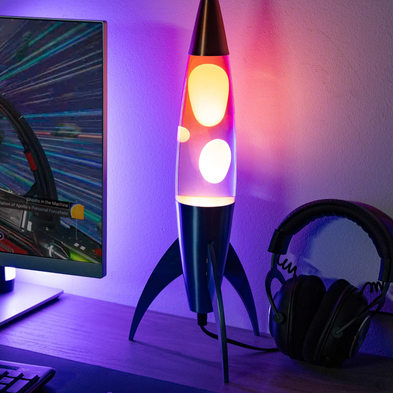 Lava Lamp ROCKET blue gradient 