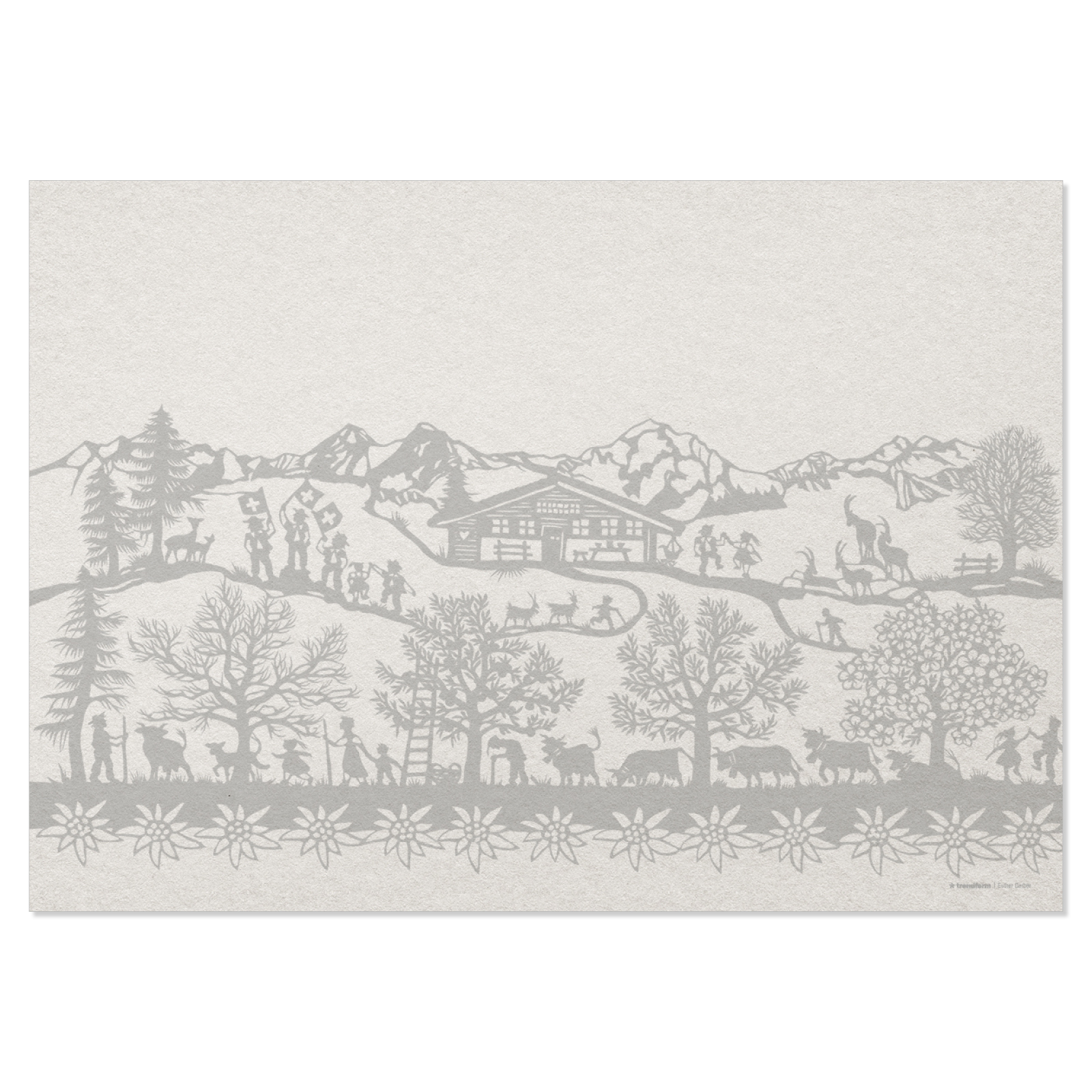 Papiertischset SWISS TRADITION 9 4 Sujets à 12 Blatt