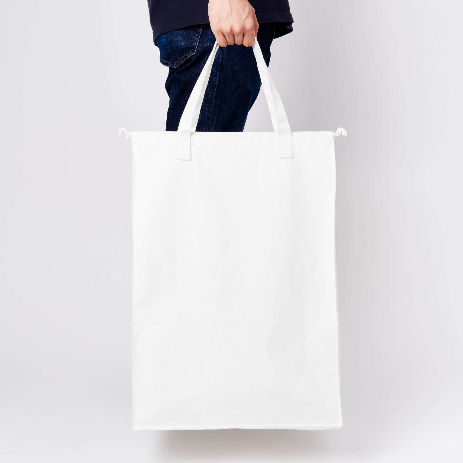 Wäschekorb TOWER weiss mit herausnehmbarer Tasche 