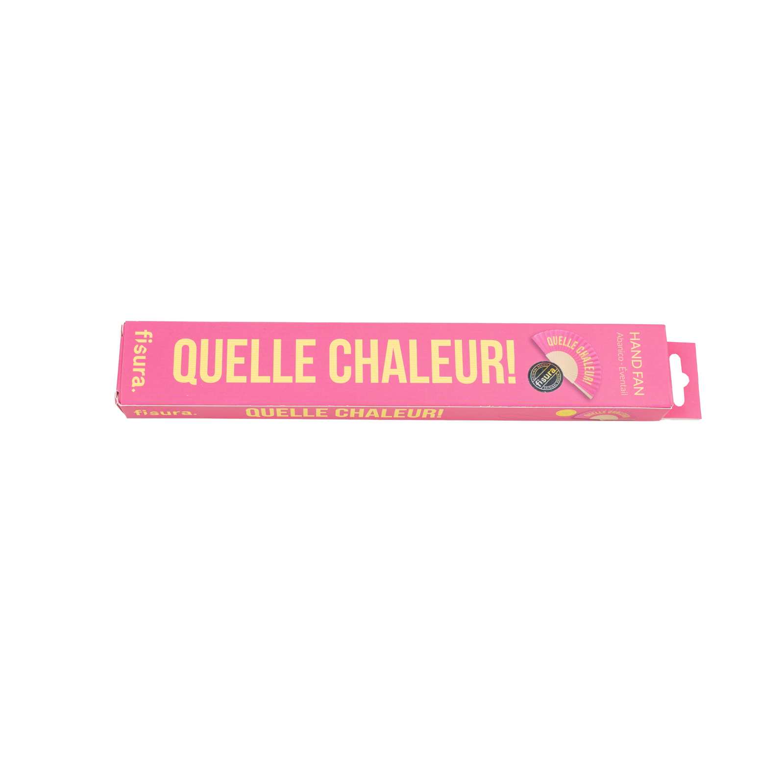 Handfächer QUELLE CHALEUR yellow & pink  