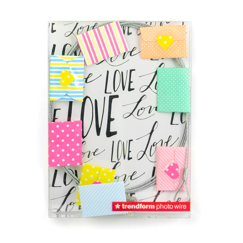 Fotoleine LOVE LETTERS 8 Magnete / 150 cm 