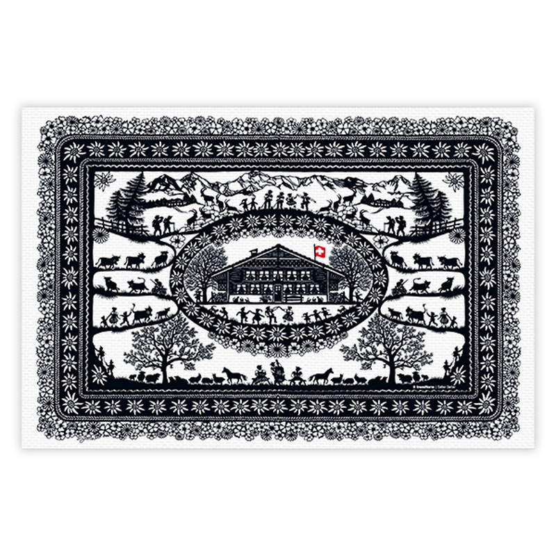 Tischset SWISS TRADITION 1 Scherenschnitt Esther Gerber