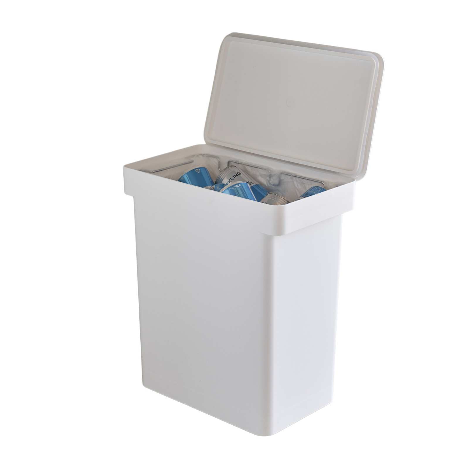 Luftdichter Mülleimer mit Rollen TOWER weiss 