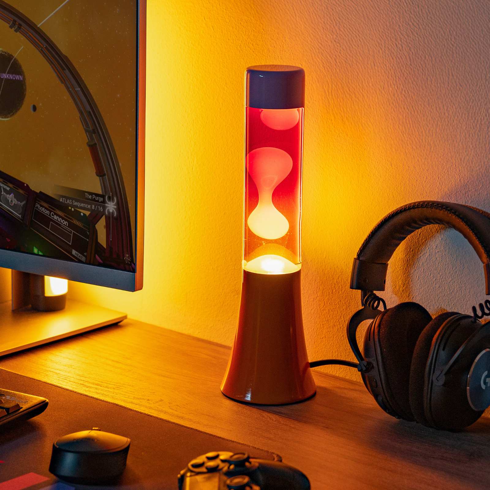 Lava Lamp MINI orange & pink gradient 