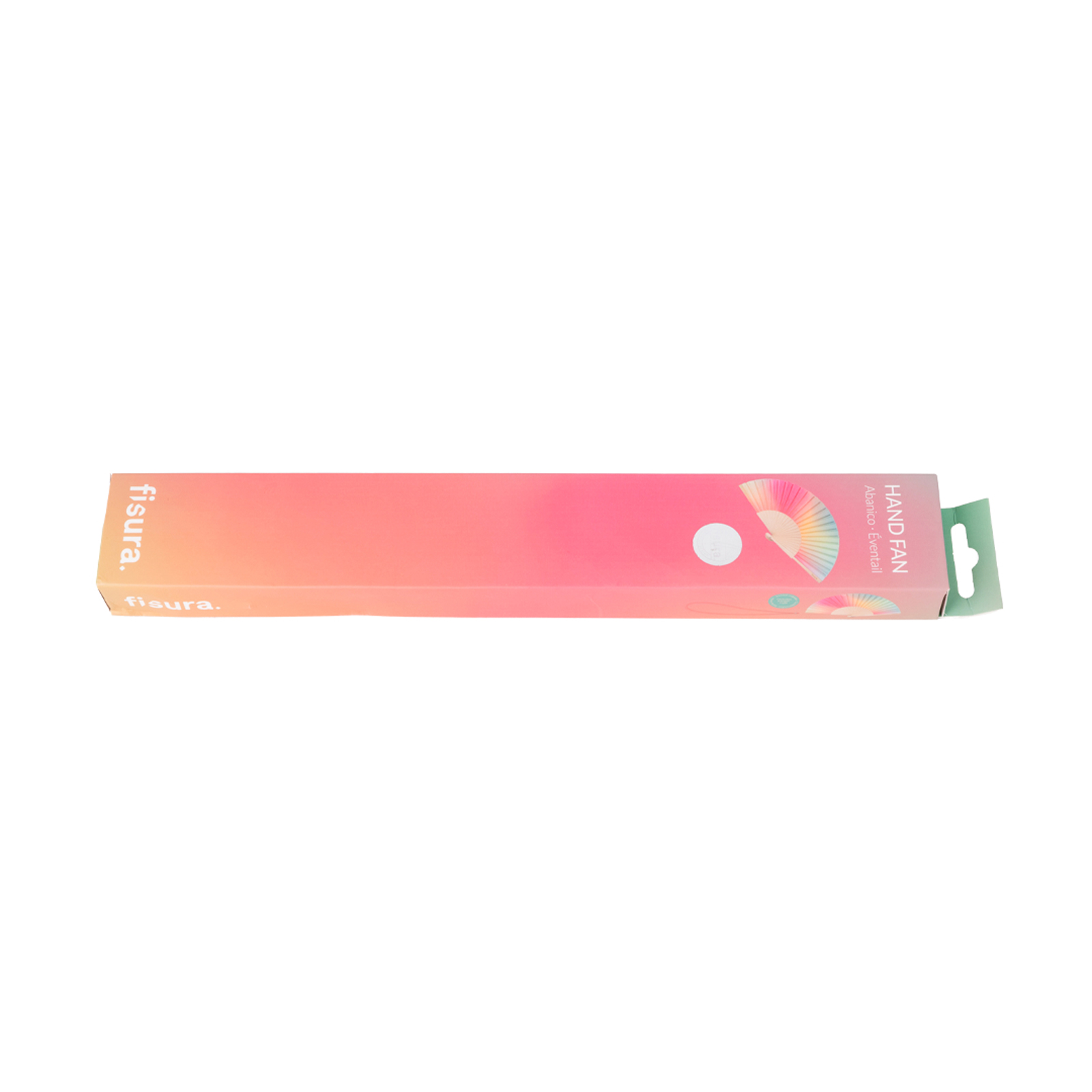 Handfächer GRADIENT pink & green 