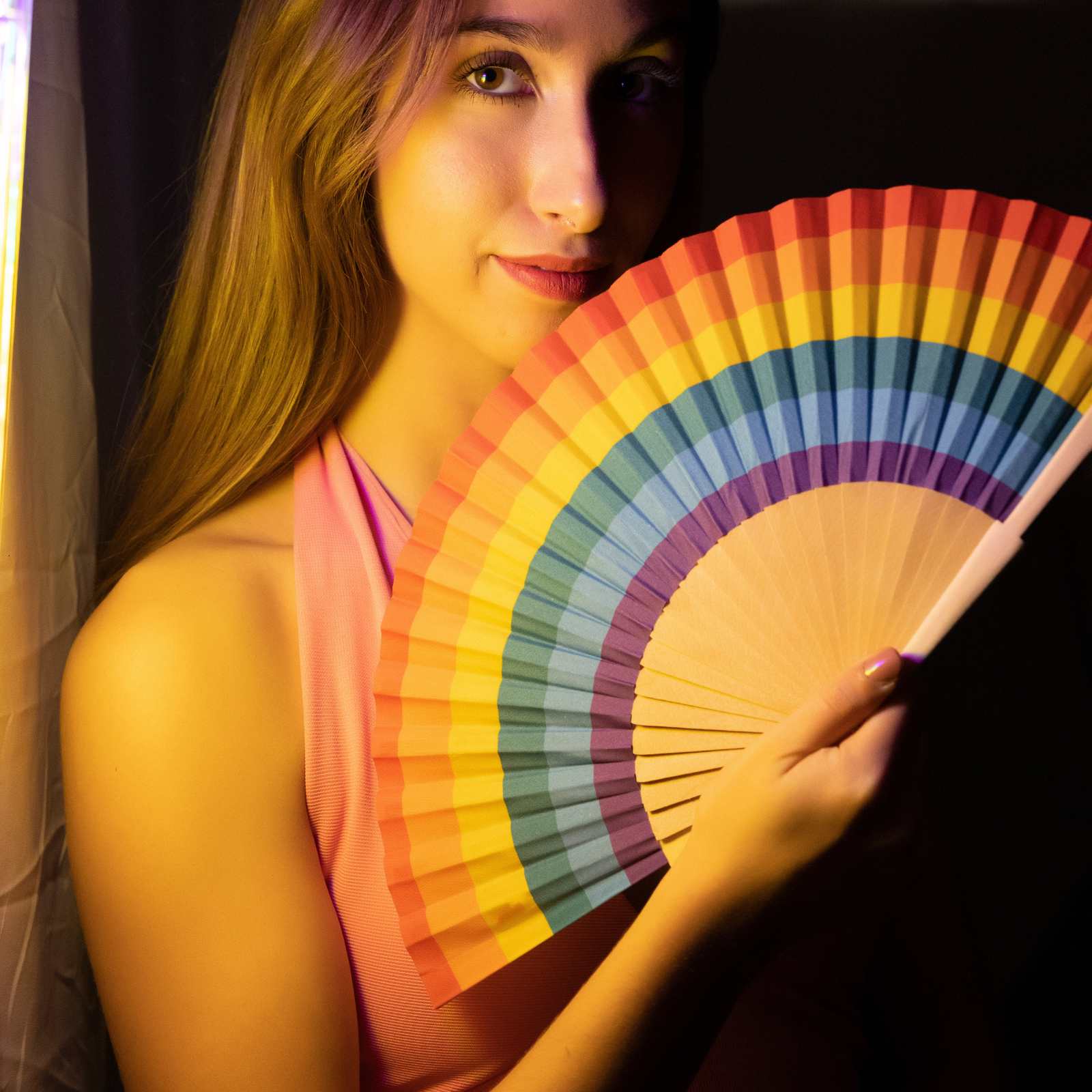 Handfächer RAINBOW 