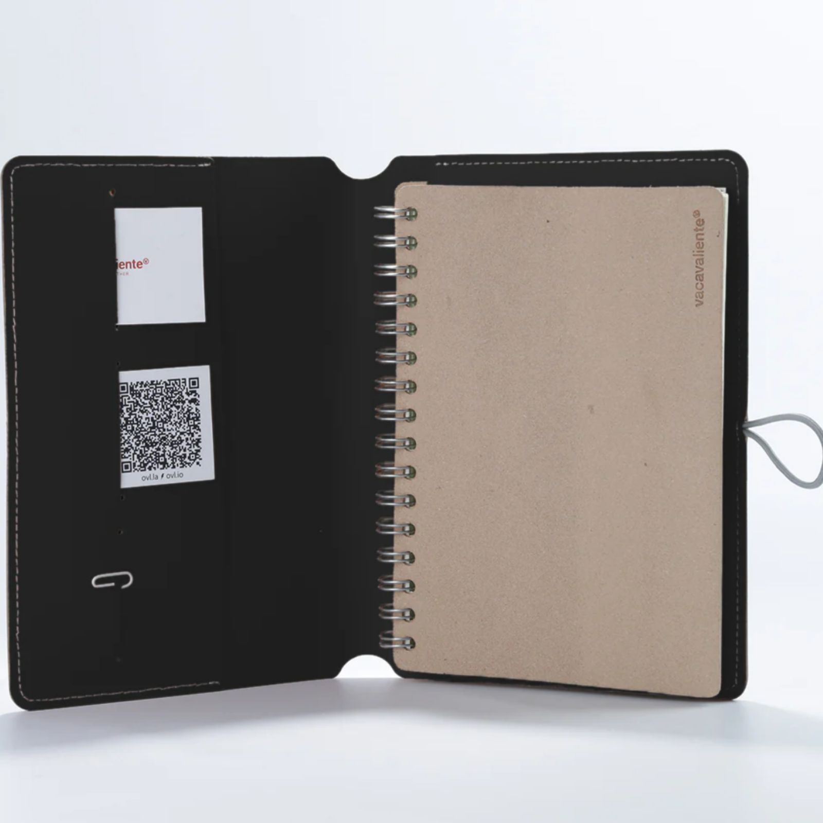 Madison Button Notebook A5 Black 