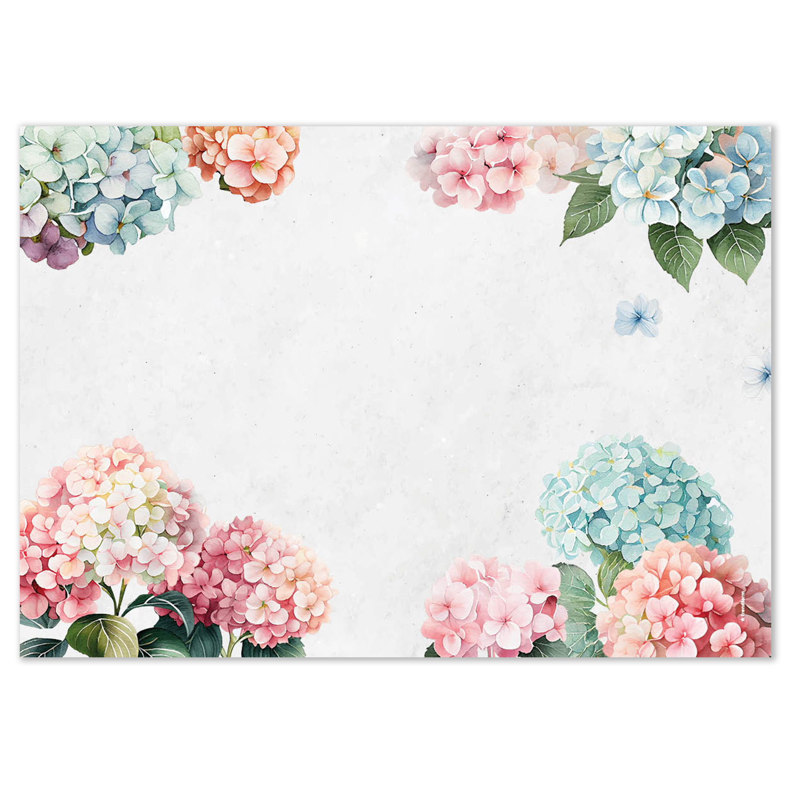 Papiertischset HORTENSIA 4 Sujets à 12 Blatt
