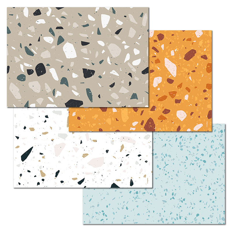 Papiertischset TERRAZZO 4 Sujets à 12 Blatt