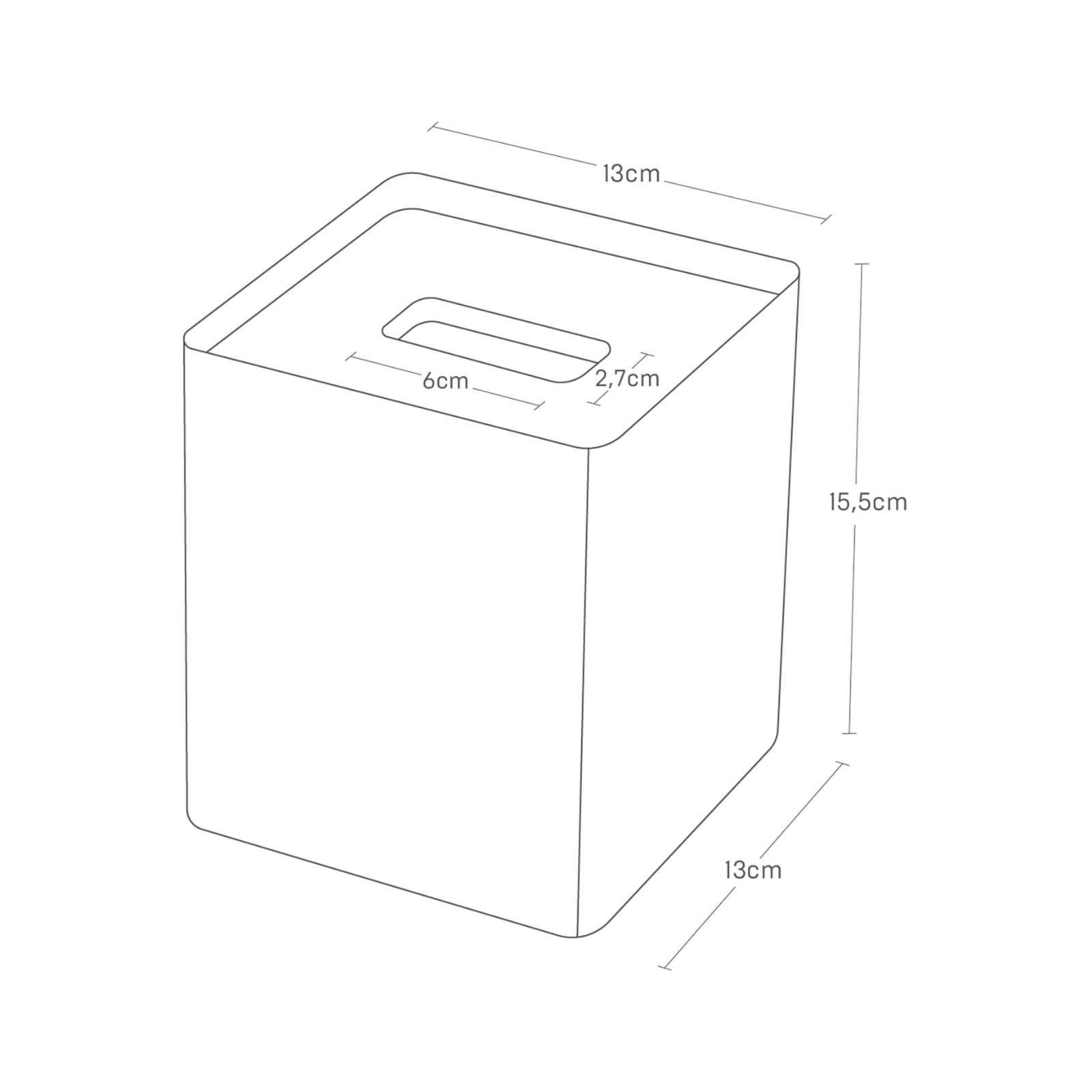 Taschentuchbox quadratisch RIN weiss 