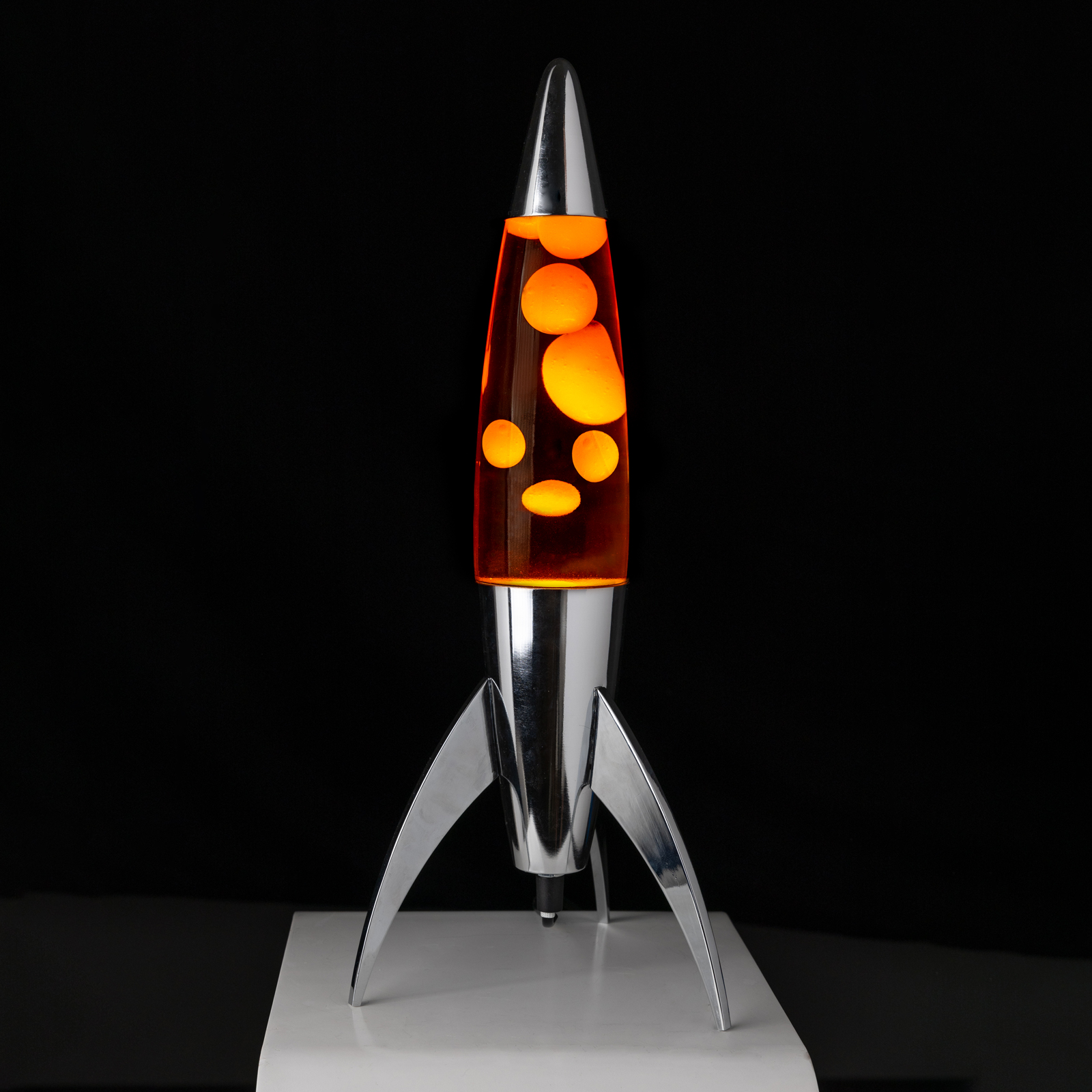 Lava Lamp ROCKET orange 