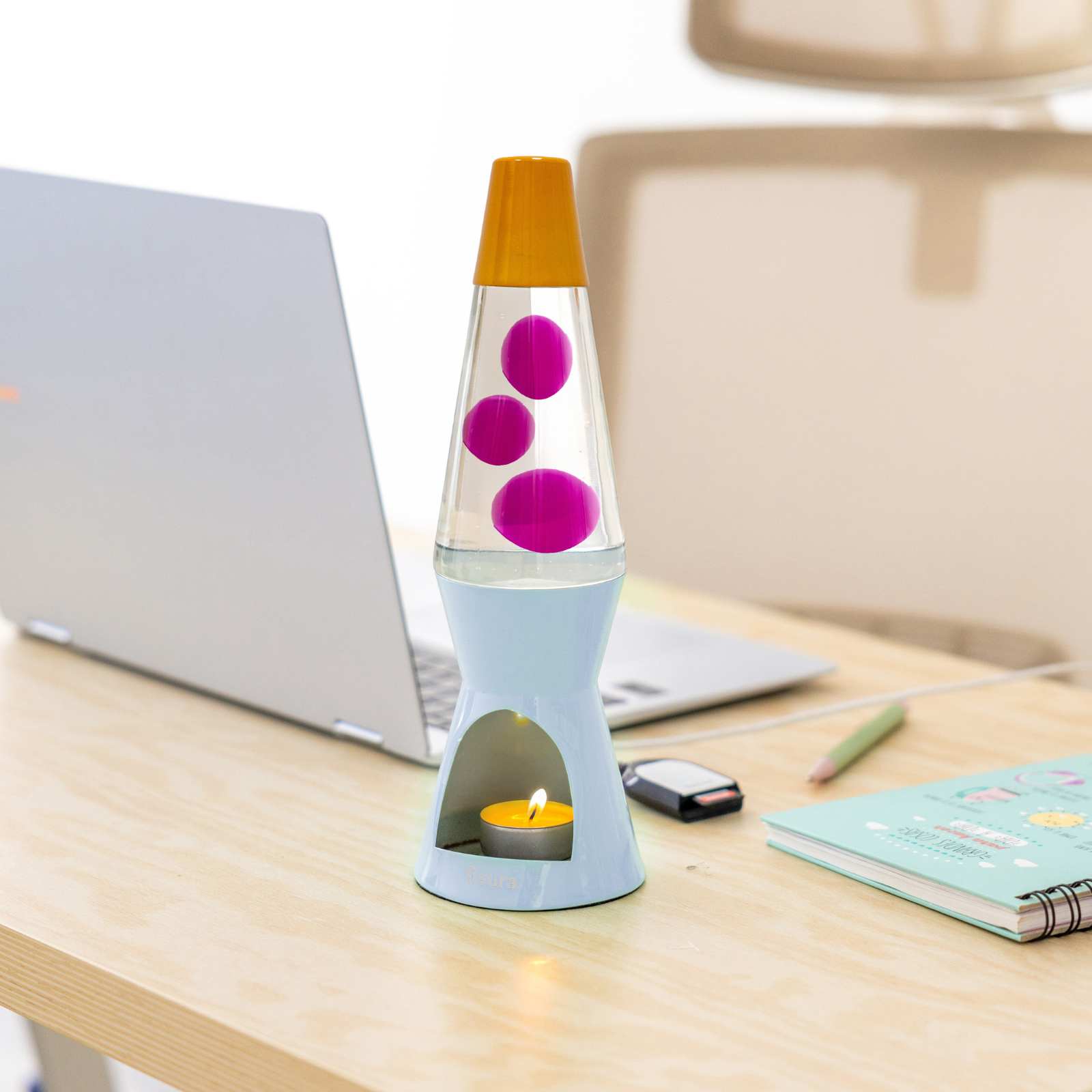 Lava Lamp T-LIGHT - blue & pink 