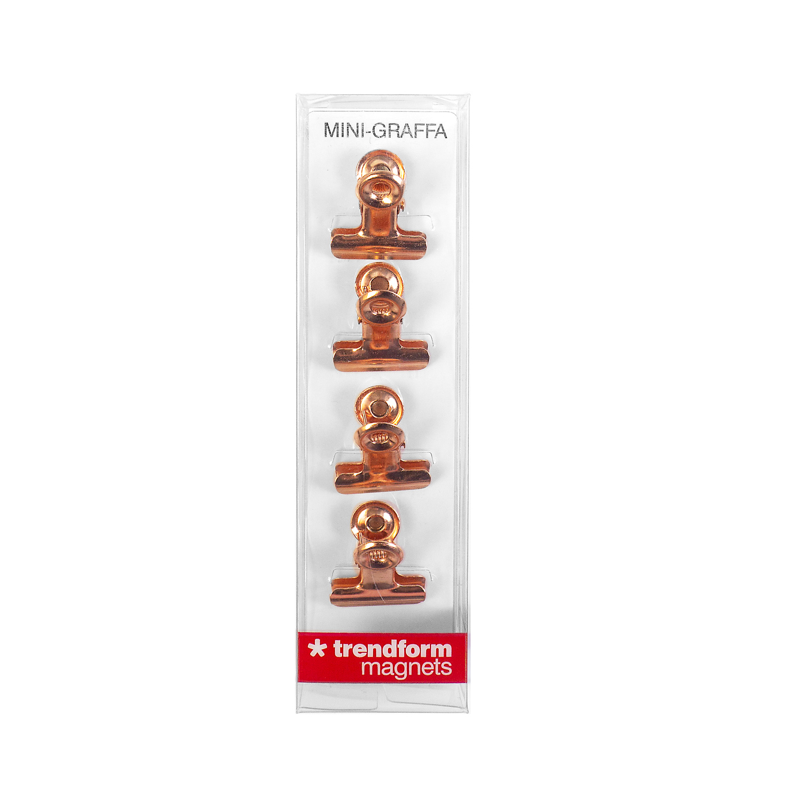 Magnetclip MINI-GRAFFA 4er Set kupfer 