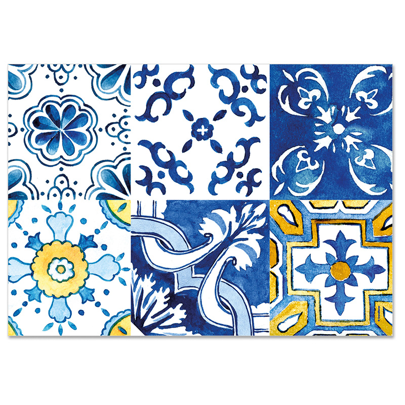 Papiertischset AZULEJOS 4 Sujets à 12 Blatt