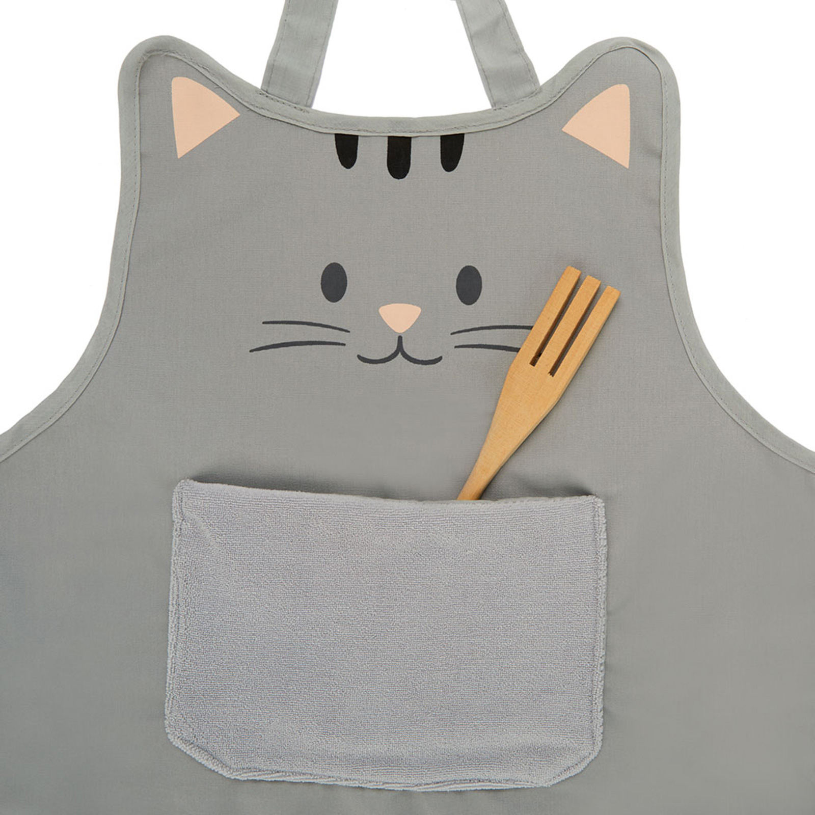 Schürze Kids KITTY grau 