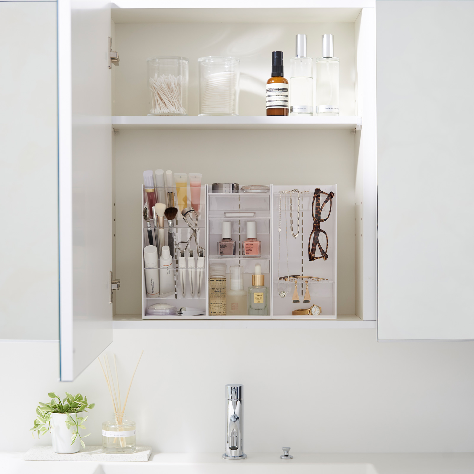 Makeup-Ständer TOWER weiss 