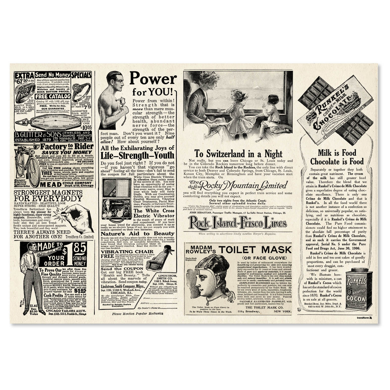 Papiertischset NEWSPAPER 4 Sujets à 12 Blatt