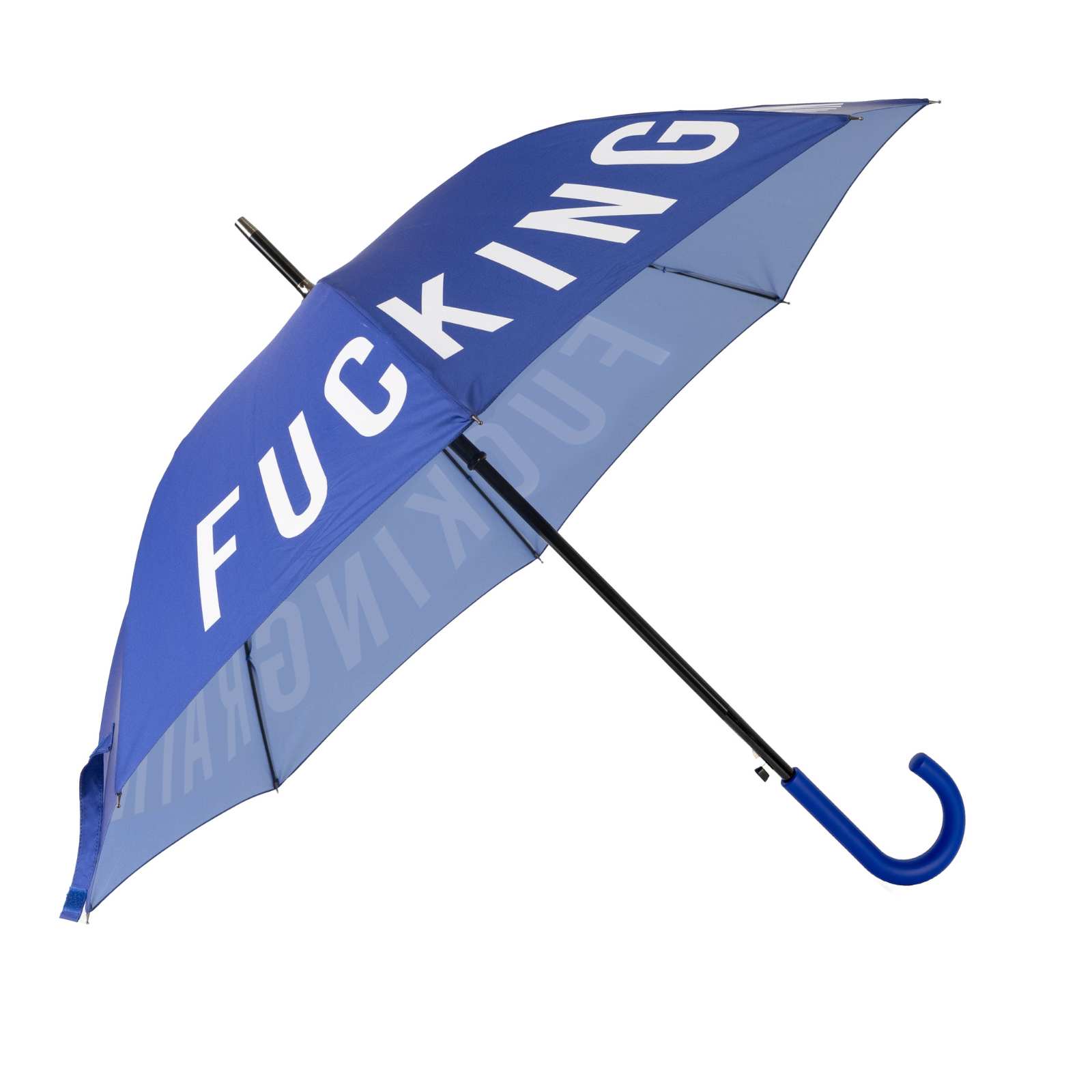 Stockschirm FUCKING RAIN blau 