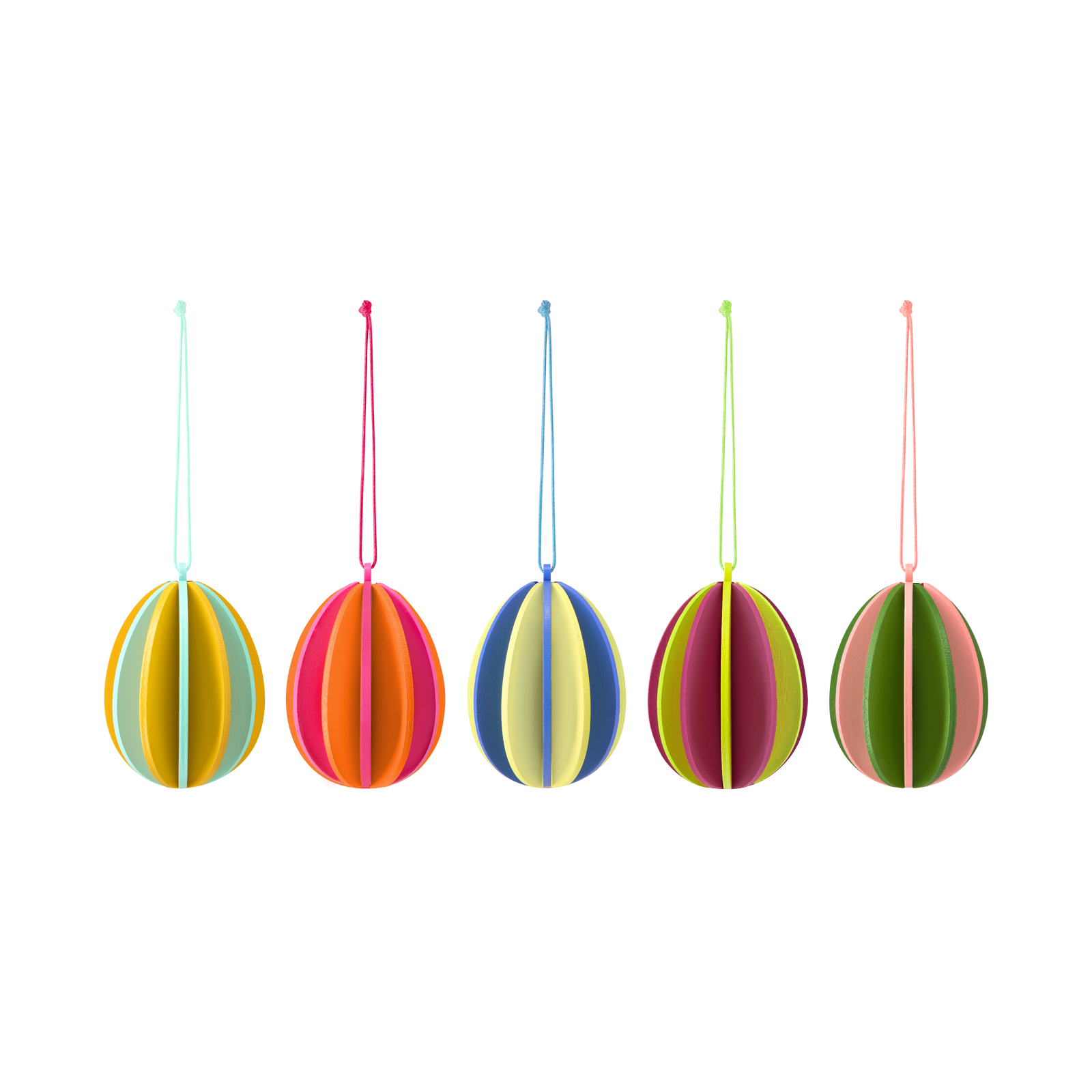 Baumschmuck 5er-Set Eier 