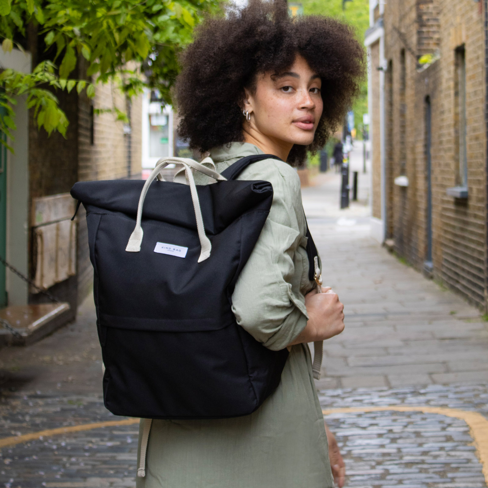 Large Backpack 23L Pebble Black 