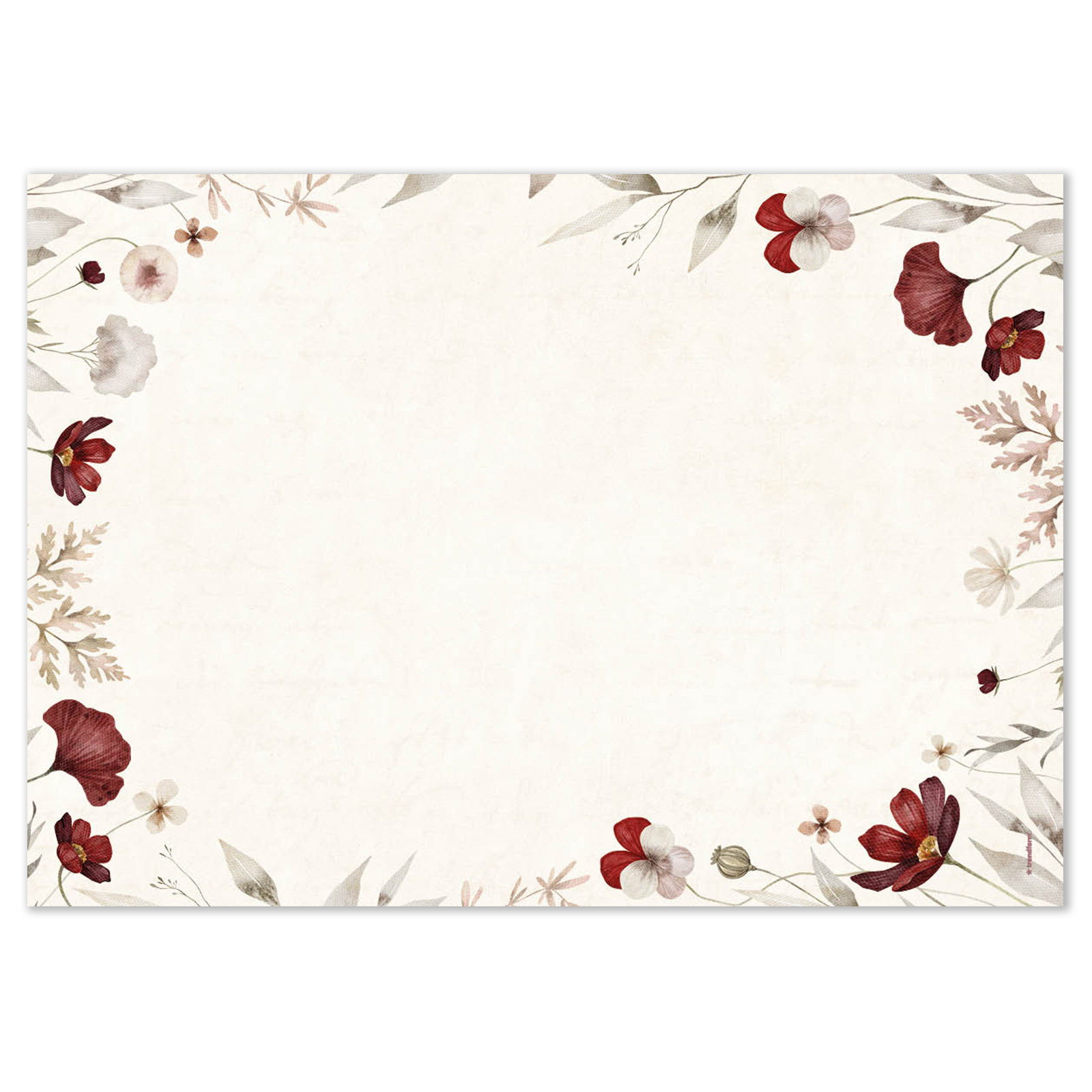 Papiertischset BOHEMIAN GARDEN 4 Sujets à 12 Blatt