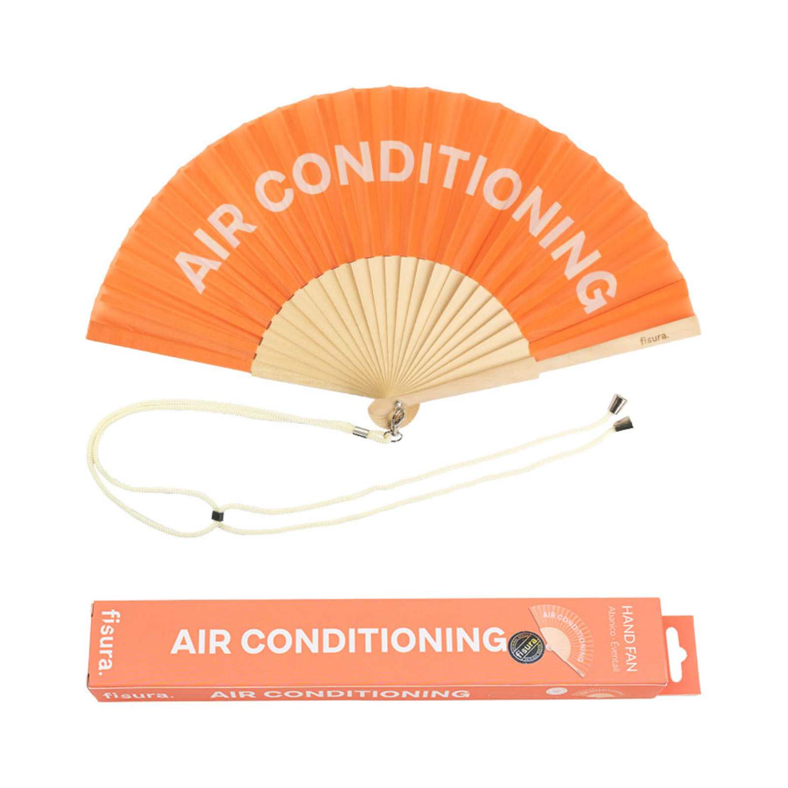 Handfächer AIR CONDITIONING orange  