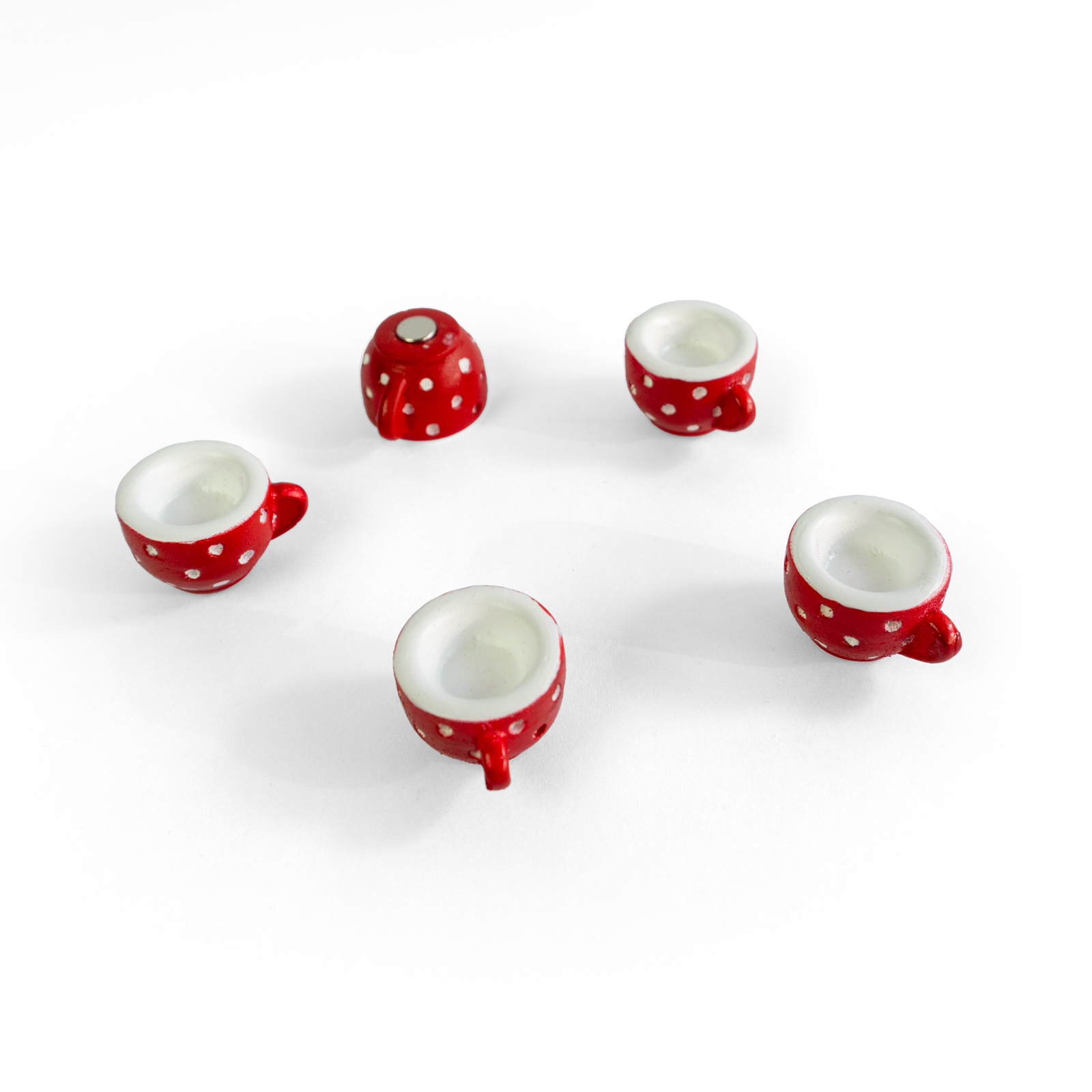 Magnete CUP 5er Set rot/weiss 