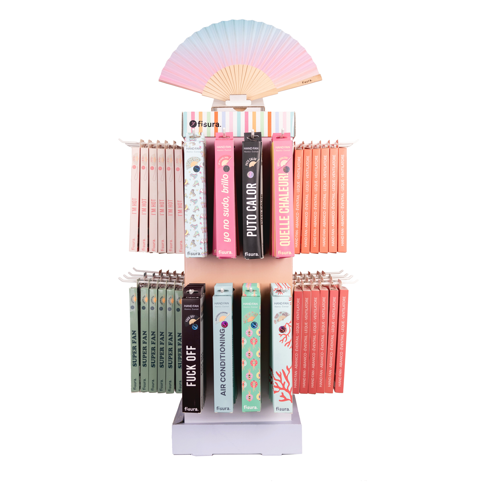 Multi-Product Display large (Hand Fans)  192 Hand Fans