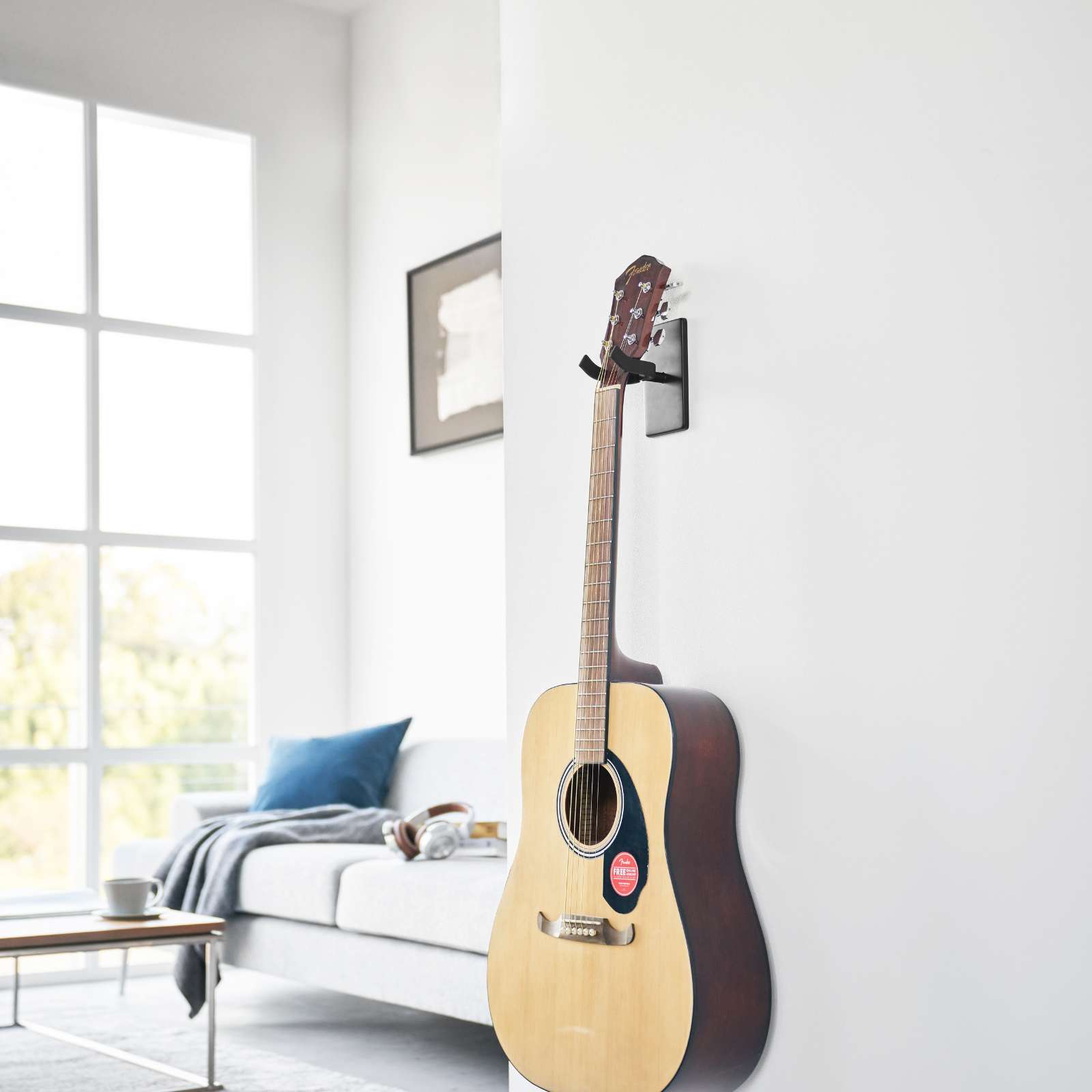 Wand-Gitarrenhalter TOWER schwarz 