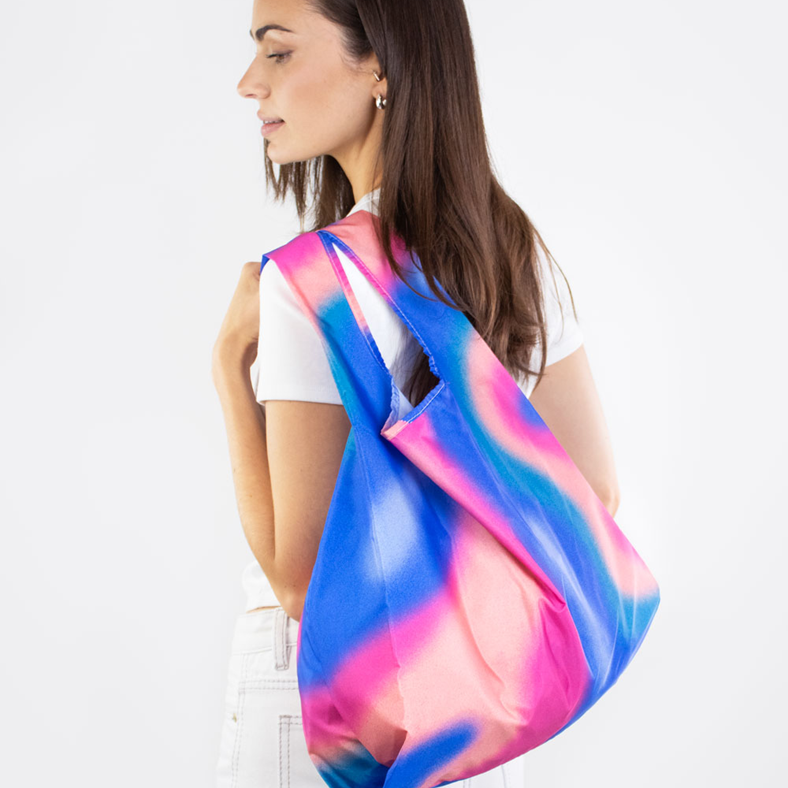 Medium Bag Aurora blue & pink 