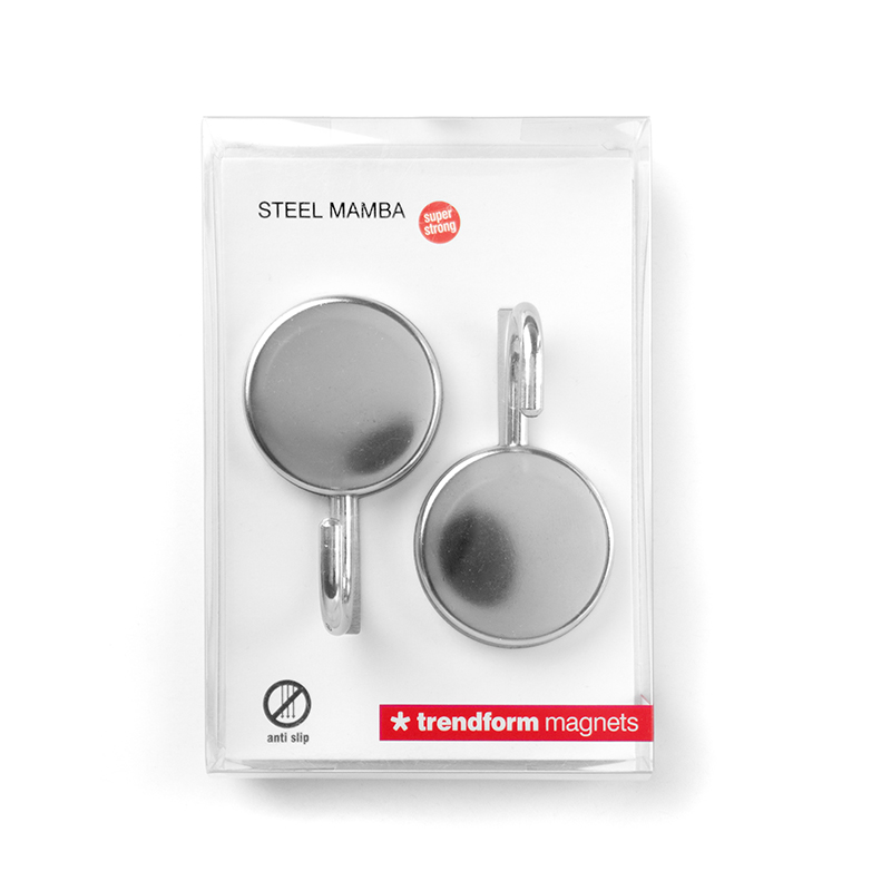 Magnethaken STEEL MAMBA 2er Set silber 