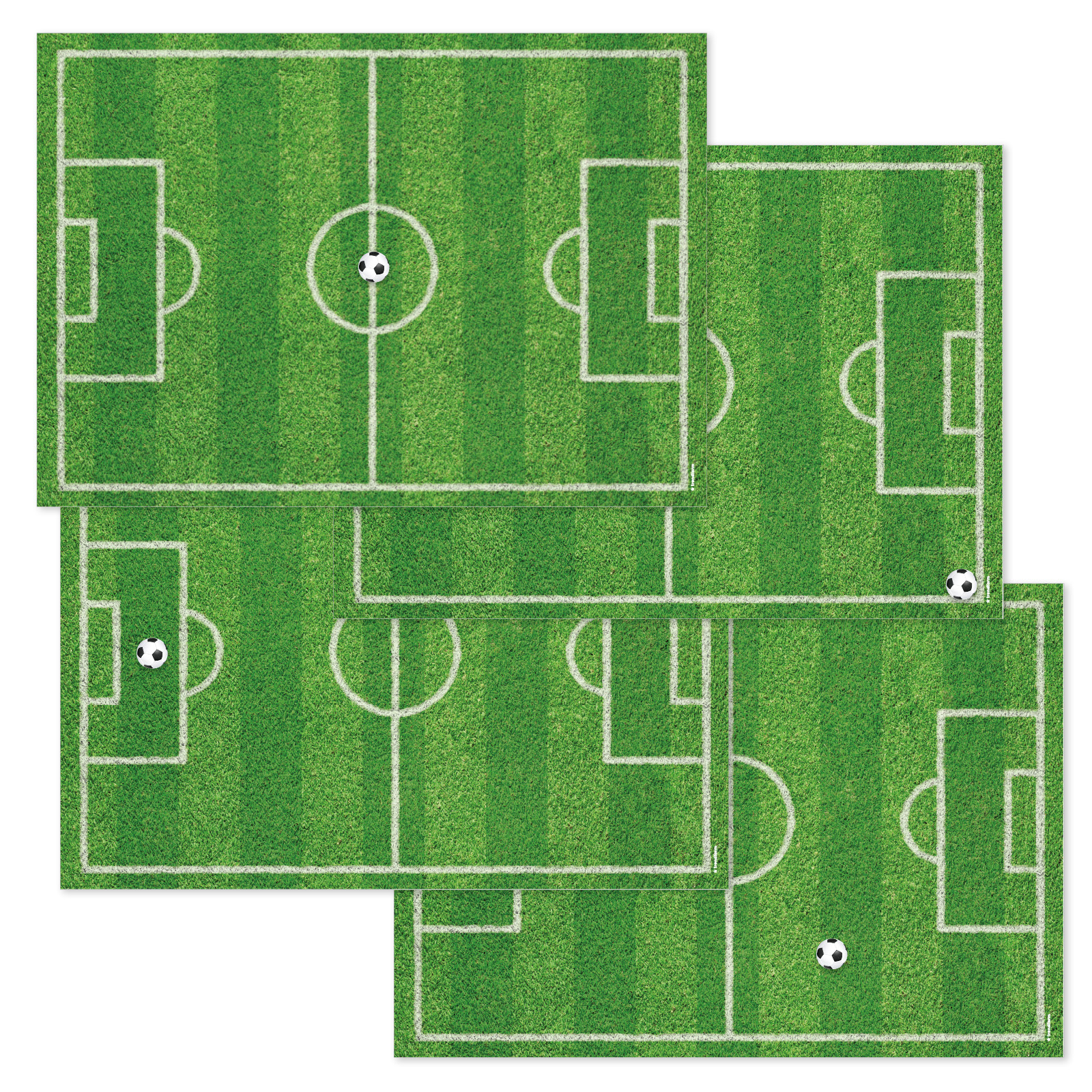 Papiertischset FOOTBALL 4 Sujets à 12 Blatt