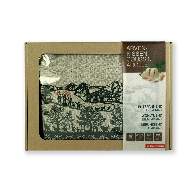 ARVEN-KISSEN Linen beige Scherenschnitt by Esther Gerber