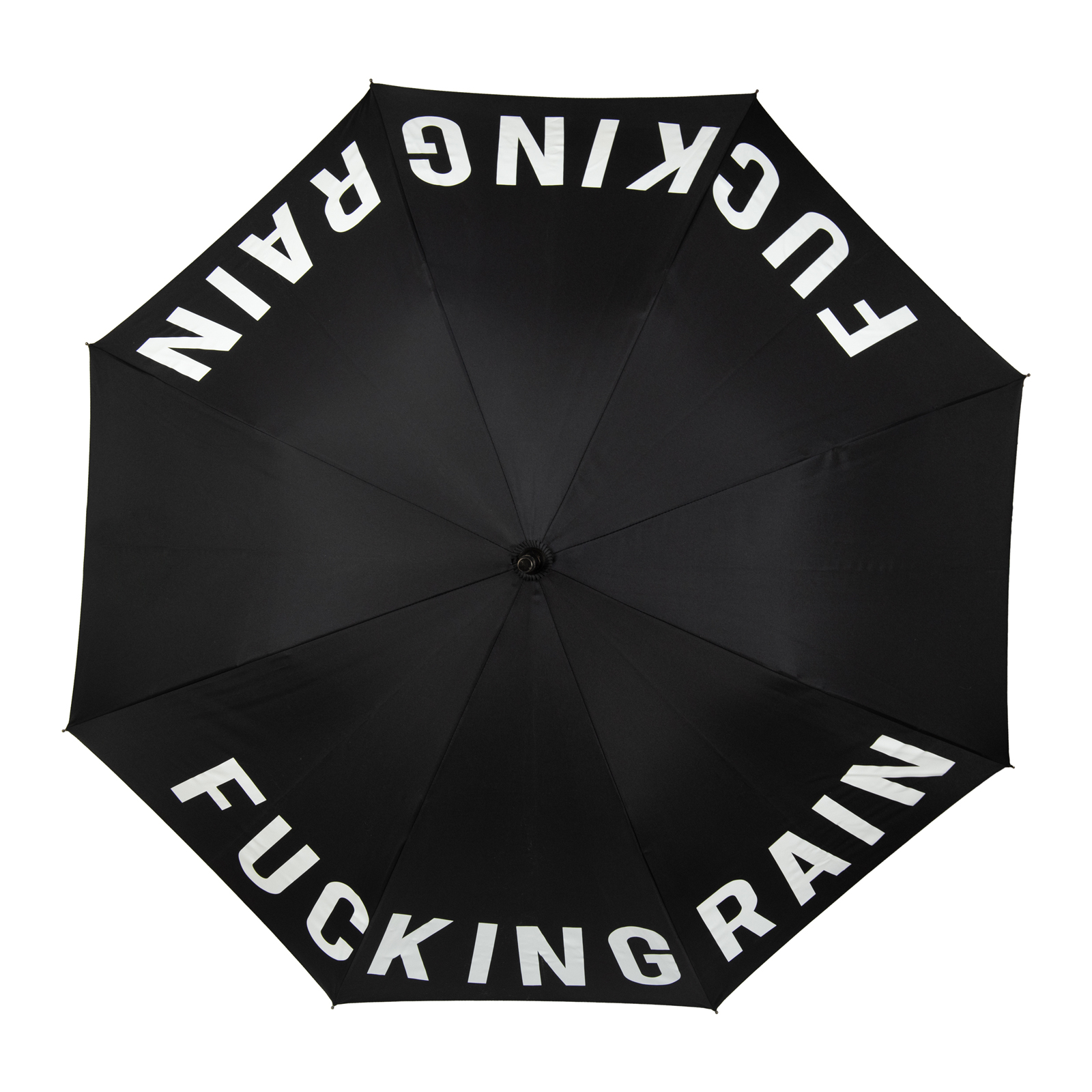 Stockschirm FUCKING RAIN schwarz 