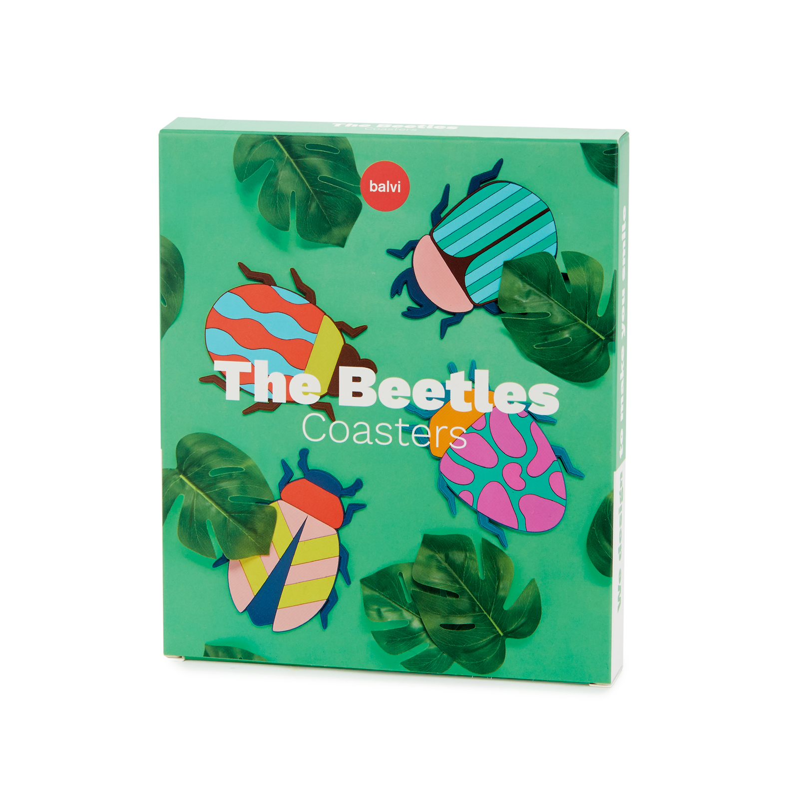 Glas-Untersetzer THE BEETLES 4er Set  aus Silikon, assortiert