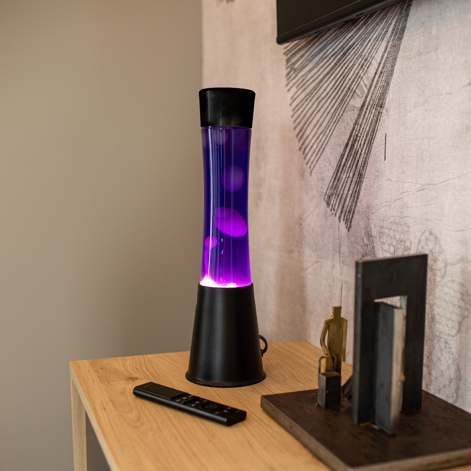 Lava Lamp TOWER Purple Black Base 