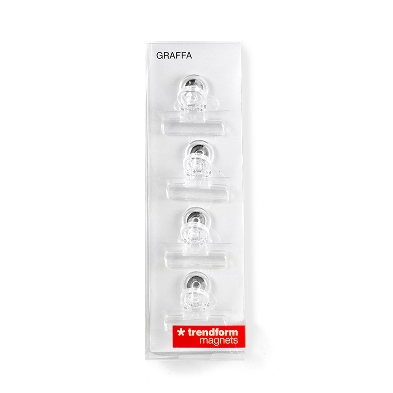 Magnet-Clip GRAFFA 4er Set transparent 