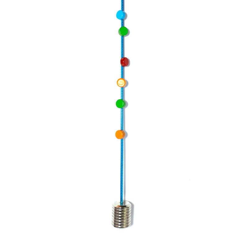 Fotoleine STEELY BLUE 8 Magnete / 150 cm
